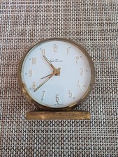 Vintage Seth Thomas Gold-Tone White Face Alarm Clock picture