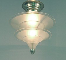 1930s French Modernist Art Deco Flush-Mount Plafonnier Parisian Atelier Petitot picture