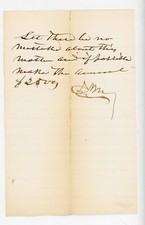 1874 Handwritten Note Signed by E. Moore $2500 Payment Mentioned Calligraphy picture