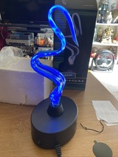 Mini Ribbon Electra Blue Art Lamp Light. Vintage Spencer’s? Light Up. Rare. picture