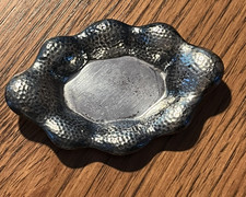 Vintage 925 Sterling Silver Industria Peruana Hammered Trinket Dish 4 x 2.5 picture