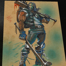 Casey Jones TMNT Art Print Signed 8.5x11 | Art by Keyeske picture