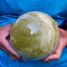 2530G Natural Yellow Crystal Stone Ball - Spiritual Healing -MH2536 picture
