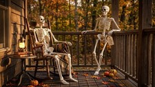 Halloween Human Skeleton Oversized Poseable Size Life Decoration Party Prop  40 picture