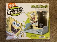 VTG 2004 Nickelodeon SpongeBob SquarePants Wall Shelf with Chalkboard Set NIB picture