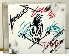 1992 Metallica Live At Wembley London CD Signed By 4 James Lars Kirk Jason Band picture