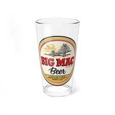 Big Mac Brand Beer Menominee-Marinette Brewing Co MI Retro Breweriana Pint Glass picture