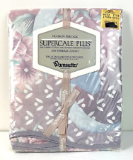 VTG NEW Wamsutta Supercale Plus Standard Pillowcases (2) Silk Serenade Purple picture