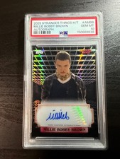 TOPPS STRANGER THINGS 2025 HIGH TEK MILLIE BOBBY BROWN AUTO #AMBB PSA 10 picture