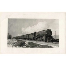 RPPC Steam Locomotive Train East St Louis Illinois R.J. Foster Real Photo picture