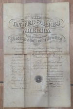 RARE CIVIL WAR ERA UNITED STATES PASSPORT SIGNED AUTOGRAPH ORIG DOCUMENT 1868 picture