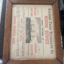 1890’s   Western Union Telegraph.Co Marine Service Historical Document picture