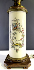 Antique Chinese Wig Stand Mounted as Table Lamp c. 1920's picture