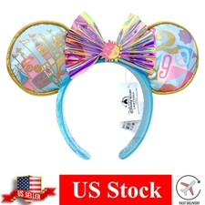 Disney-Park's Hairband Minnie Ears Headband Holographic Bow & 29th Anniversary picture