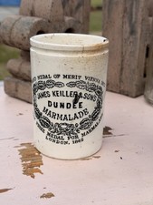 Antique James Keiller Dundee Marmalade Pot Maling Newcastle Stoneware Jar picture