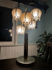 Rare Vintage 5 Arm Tulip Table Lamp  picture