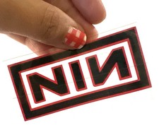 New NIN Nine Inch Nails Red Black Permanent Decal Sticker Vinyl Handmade 3” picture