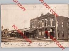 c1910 Street View WAVERLY Kansas KS Coffey County RPPC Real Photo Postcard picture
