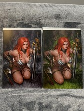Red Sonja Reborn #6 Chris NG Wrap Around Virgin Variant Set Color Splash picture
