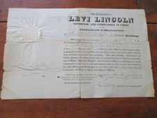 2 military commissions 1831/32 sgnd LEVI LINCOLN Massachusetts ARCHIBALD WHEELER picture