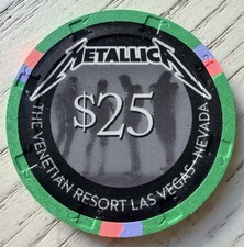 The Venetian Las Vegas $25 Casino Chip Metallica At The Sphere RARE picture