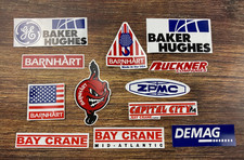 Decals GE Baker Hughes Barnhart ZPMC BAY CRANE Demag Buckner Carpenters Laborers picture