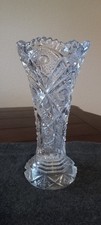 1950's Imperial Glass Pressed Vase with Sawtooth Edge picture