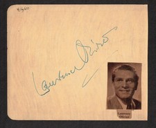 Laurence Olivier & Ozzie Nelson Original Dual-Signed Autograph Album Page picture