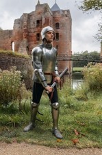 Medieval Full Suit of Armor Gothic Knightly Harness Steel Body Armor SCA LARP picture