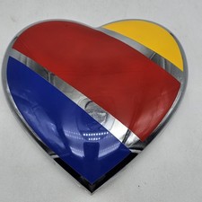 Vintage Southwest Airlines Bulkhead Heart Logo 8'X9' Multi-Colored Emblem 9/2014 picture