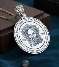 First Pentacle of the Sun Necklace, El Shaddai Solomonic Seal, Silver 925 picture