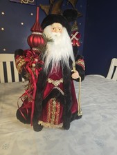 19in Very Nice Santa Claus W/ Ornament & Toy Sack Tabletop Christmas Decoration picture