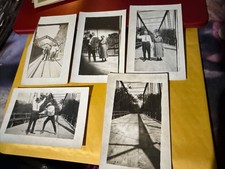 Lot of 5 RPPC Postcards of People & Bridges picture