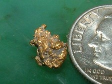 NATURAL GOLD NUGGET CALIFORNIA GOLD .62 GRAM picture