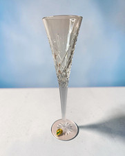 Waterford Clear Cut Crystal Stemmed Champagne Flute Glass 11 in Wishes  picture
