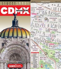 StreetSmart Mexico City Map by VanDam – Laminated Center Street of... picture