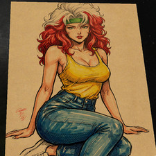 Rogue X-Men Art Print Signed 8.5x11 | Art by Keyeske picture
