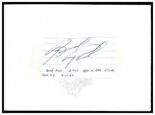 BRAD PARK CUT AUTOGRAPH BOSTON BRUINS NY RANGERS RED WINGS HOF 7x ALL STAR picture