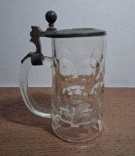 Antique 1904 St Louis Worlds Fair Glass Beer Stein Zum Burgerbrau L Mory Munchen picture