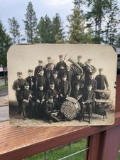 Stech’s Band Group Portrait c1890s Young Musicians Cabinet Card Photo Marching picture