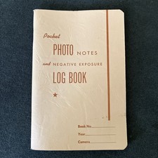 Pocket Photo Notes and Negative Exposure Log Book Vintage 1956 Coleman Napier picture