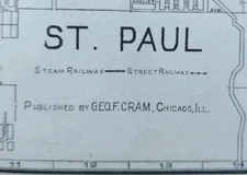 Vintage 1908 ST PAUL MINNESOTA Map 23