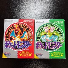 Pokemon Red and Green Game Boy Nintendo Vintage Retro RPG Game Cartridge picture