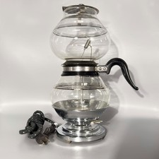Vintage Silex Pyrex Double Bubble 8-Cup Vacuum Coffee Maker 1930s-40s Patented picture