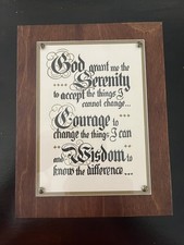 Vintage Serenity Prayer Wooden Plaque picture