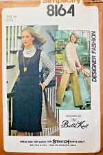 1970s SIZE 14 BUST 36 SIMPLICITY 8164 REVERSIBLE TABARD TOP DRESS PANTS *UC/FF picture