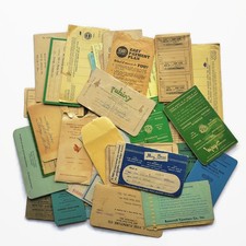 Vintage Paper Ephemera Lot Business Receipts Passbooks Chicago IL Seasr L. Fish picture