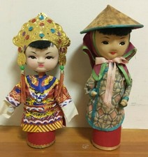 Vintage Asian Doll Figurine Set Made in Taiwan The Republic of China Award picture