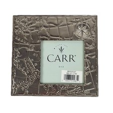 Carr Picture Frame Silver Tone Engraved Map Europe 5.25