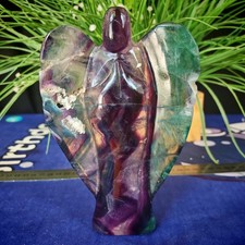 1.65LBTop natural crystal hand carved therapeutic artwork0.75kg picture